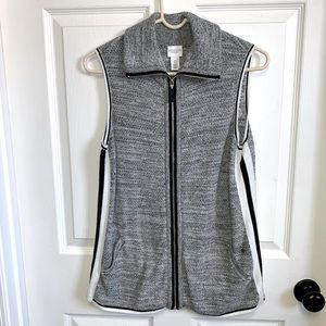 Weekends by Chico’s lightweight zip up vest with collar Size S/4 Cotton blend